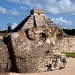 Jaguar head in front of Chichen Itza